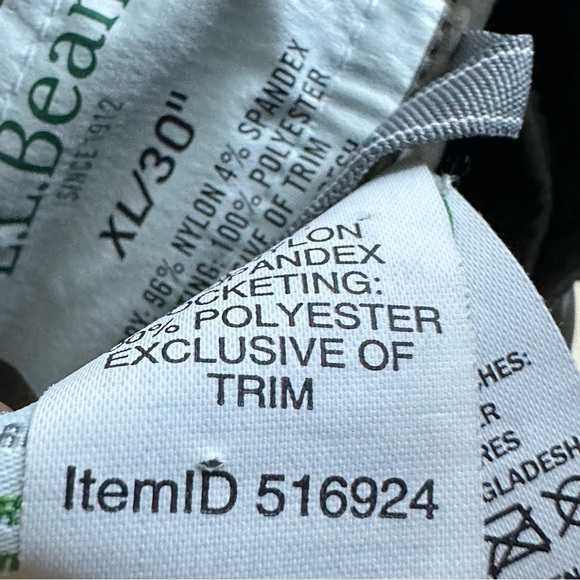 L.L. Bean Men's XL Cargo Pants Patch Secured zipper Pocket Elastic Waist - Picture 10 of 12